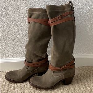 Frye Jane tall strappy boots